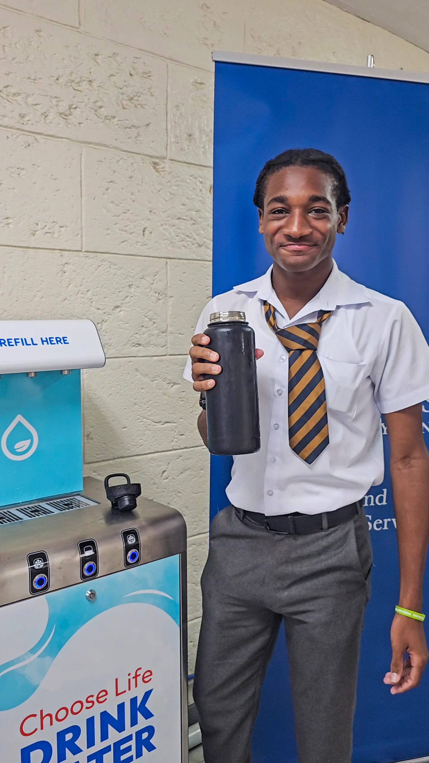 Hydrate Caribbean - Combermere School - Student Happy + LDS Church - Diabetes Foundation - Barbados
