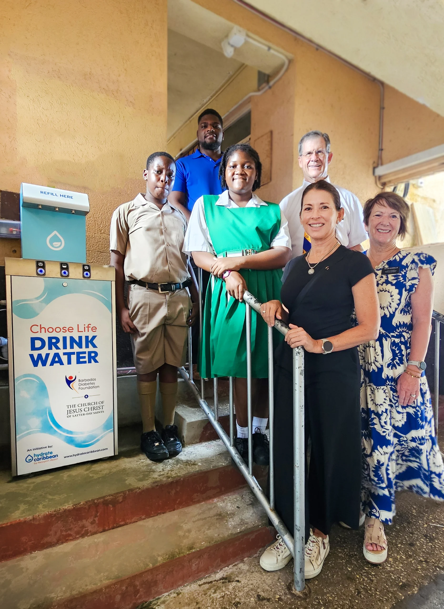 Hydrate Caribbean - St George Secondary School - Group Photo - LDS Church - Diabetes Foundation - Barbados