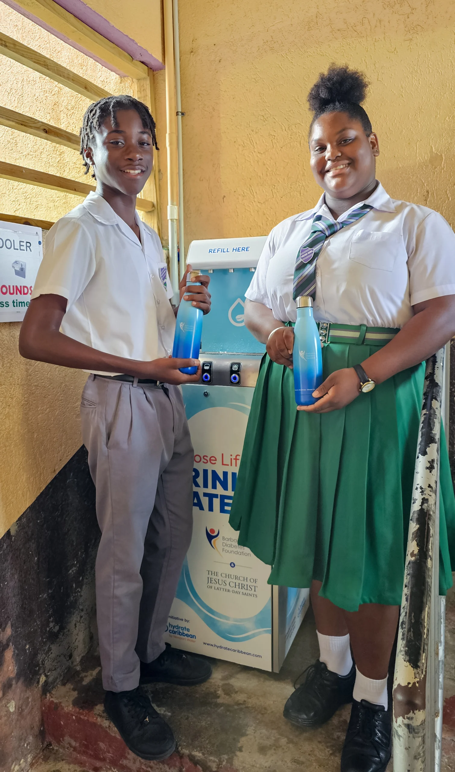 Hydrate Caribbean - St George Secondary School - Head Boy - Head Girl - LDS Church - Diabetes Foundation - Barbados