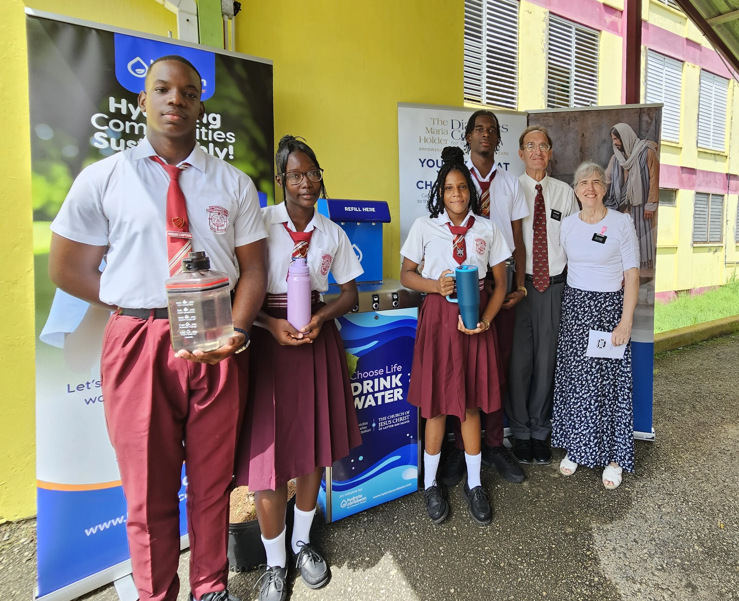 Hydrate Caribbean - Grantley Adams Memorial School - Students + LDS Church - Barbados