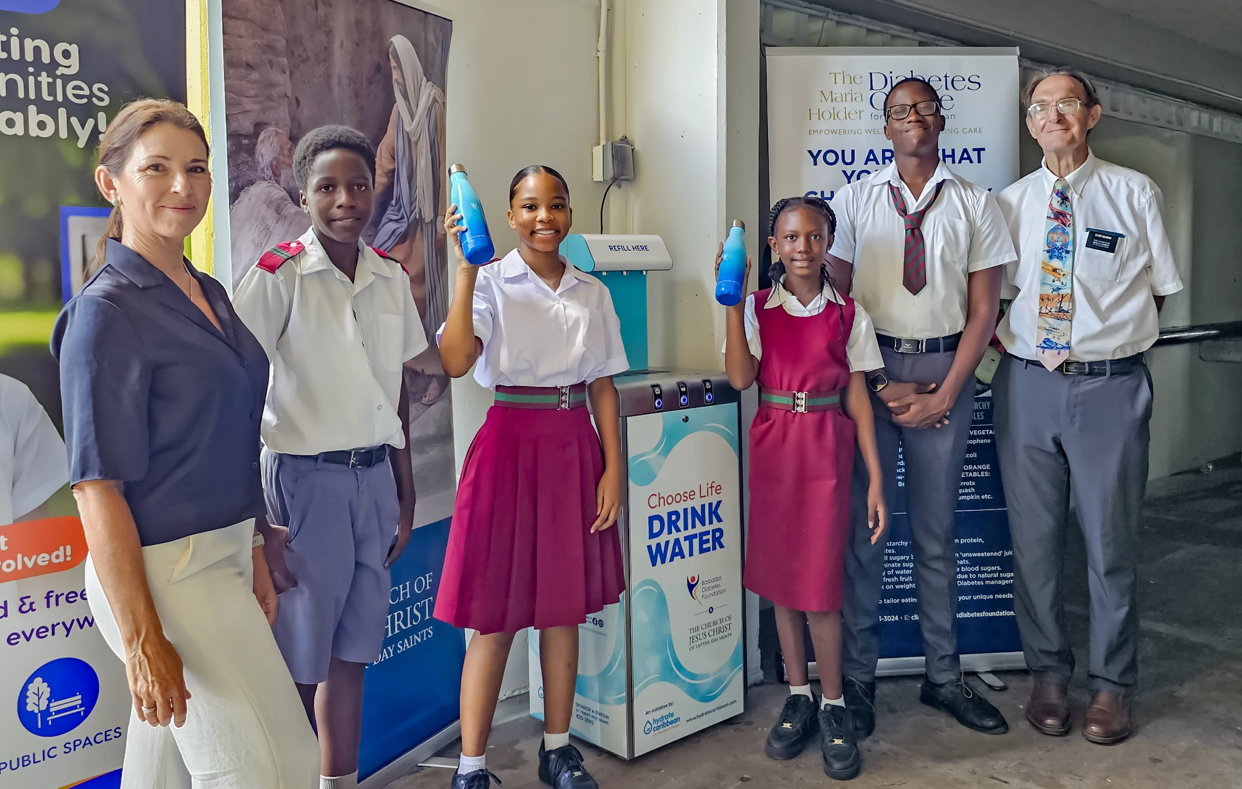 Hydrate Caribbean - Graydon Sealy - Group Shot2 - LDS Church - Diabetes Foundation - Barbados